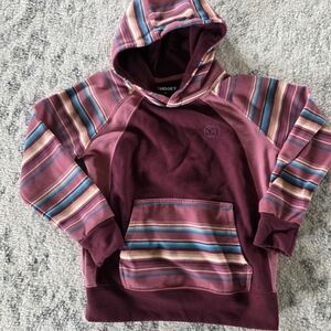 Hooey Burgundy Hoodie with Multicolor Accents